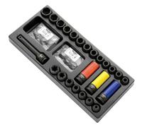 Expert by Facom 24 Piece 1/2" Drive Hex and Torx Impact Socket Set Metric in Module Tray 1/2"