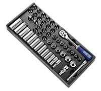 Expert by Facom 50 Piece 3/8" Drive Hex and Bi Hex Socket and Screwdriver Set Metric in Module Tray 3/8"