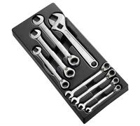 Expert by Facom 7 Piece Ratchet Combination Spanner Set in Tray Module