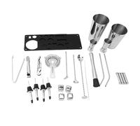 Expert Cocktail Shaker Set 23Pcs Stainless Steel Bartender Kit | Complete Bar Tools for Home/Party/Bar | Acrylic Stand for Organized Storage & Stylish Display