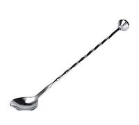 Expert Cocktail Stirring Spoon | 304 Stainless Steel Bar Spoon/Muddler/Mixer | 29cm Mirror Polished Stirrer for Cocktails/Coffee/Tea | Ergonomic Secure Grip Handle
