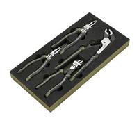 Draper Expert 4 Piece High Leverage Pliers Set in Foam Tray