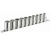 Expert E034837 1/2"Dr 10pce 9-19mm Sockets On A Rail