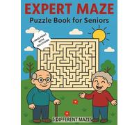 Expert Maze Puzzle Book For Seniors Large Print: 100 Challenging Maze Puzzles - Very Hard Level with 5 Unique Styles - Solutions Included - 8,5x11 Big Size