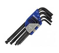 Expert Metric Ball End Hexagon Key Long Arm Set, 9 Piece Multi Colour (One Size)