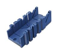 Expert Miter Saw Box with Steel Hand Saw | 45/22.5/90 Degree Accurate Cuts | Sturdy Mitre Box for Woodworking/Frames/DIY Projects | PC Material, 125mm Width (Blue)