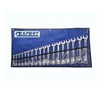 BRITOOL E113200 Combination Spanner Set 12 Point 15° Chrome vanadium steel Chrome Plated 6 - 24 mm Pack of 18