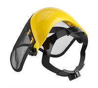 Expert Protective Helmet with Full Face Mesh Visor | Forestry & Brushcutter Guard for Logging/Trimming/Farming | Adjustable Headband, Sturdy ABS Plastic