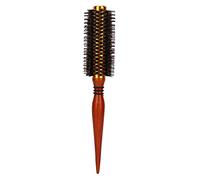 Expert Round Hairbrush | Authentic Wood Handle & Nylon Strands | Salon & Home Hair Styling Tool | Heat Tolerant Up to 200℃ | Reduces Hair Breakage & Scalp Massage (#12)
