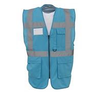 Expert Workwear Coloured Hi Vis Executive Vest High Viz Vests Zip with Pockets - 27 Colours