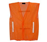 Expert Workwear Hi Vis Visibility Summer Safety Mesh Vest Lightweight | Yellow & Orange (Large, Orange)