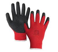 Expert Workwear Multi Purpose Latex Coated Work Gloves Safety Builders Gardening Orange General Purpose Rubber Glove (S (7), Red)