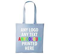 Expert Workwear Personalised Tote Shopping Bag Cotton Gym Beach Bridesmaid Hen Do Wedding Custom Tote Design Bag - Any Text | Any Colour | Any Logo | Any Photo Sky