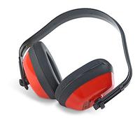 Expert Workwear Red Ear Defenders With Adjustable Head Band Lightweight Safety Muffs | SNR 27DB