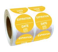 Expiration Dates Stickers 1 Inch Healthcare Paper Label 500 Pcs Dot Exp Date Management Sticker for Inventory Track Exp Date Labels (Round, 1 Inch)