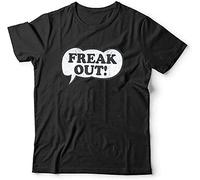 EXPIRE Fr&ANK Zap&Pa T Shirt - Freak Out Speech Bubble 100% Captain Beefheart Charcoal Grey Black L