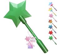 Explcior 3D Printed Credit Card Wand Tap to Pay, Magic Fairy Wand Card Holder, Star Wands Contactless Payment Cards Holder, Suitable for Kids Pranks and Contactless Payments Easy Checkout(Green)
