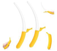 Explcior 3D Printed Retractable Banana Sword, Plastic Extendable Banana Wand, Banana-Shaped Stretchable katana Toy, Funny Holiday Role-Playing Prop Toy for Stress Relief(01 * 2)