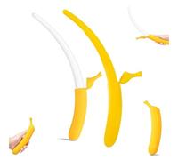 Explcior 3D Printed Retractable Banana Sword, Plastic Extendable Banana Wand, Banana-Shaped Stretchable katana Toy, Funny Holiday Role-Playing Prop Toy for Stress Relief(Mix)