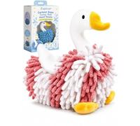 Explcior Cute Swan Shaped Chenille Hand Towel Cartoon Swan Fuzzy Ball for Bathroom Kitchen Home Decor Duck Animal Microfiber Plush Hanging Loop Soft Fluffy Animal-Themed Towel Quick Dry(08#)