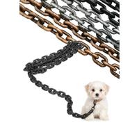 Explcior Iron Paw Chain Leash Fake & Funny Big Chain Leash for Small Dog & Cats Lightweight Plastic Imitating Chains Looks Strong and Heavy Humorous Walking Accessory for Chihuahua(Black,L-3m)