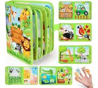 Explcior Montessori Busy Book-Learn While Playing, Toddler Montessori Play Board Fabric Book for Long Car Rides and Summer Trips Boys Girls, No Screens, No Meltdowns, Just Focused Play(Style-l)