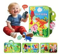 Explcior Montessori Busy Book-Learn While Playing, Toddler Montessori Play Board Fabric Book for Long Car Rides and Summer Trips Boys Girls, No Screens, No Meltdowns, Just Focused Play(Style-s)