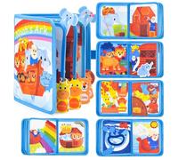 Explcior Montessori Busy Book-Learn While Playing, Toddler Montessori Play Board Fabric Book for Long Car Rides and Summer Trips Boys Girls, No Screens, No Meltdowns, Just Focused Play(Style-p)