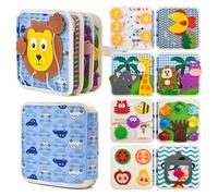 Explcior Montessori Busy Book-Learn While Playing, Toddler Montessori Play Board Fabric Book for Long Car Rides and Summer Trips Boys Girls, No Screens, No Meltdowns, Just Focused Play(Style-t)