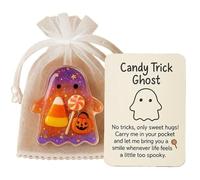 Explcior Pocket Ghost Hug, Emotional Support Ghost with Encouragement Card Cute Mini Charm, Inspirational Gift for Friends, Emotional Support Token, Small Decorative Keepsake(B)