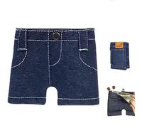 Explcior Pocket Pants Mini Jeans Wallet, Blue Denim Small Bifold Purse for Women Men, Compact Credit Card Holder & Money Organizers Fun Gag Gift(1pc)