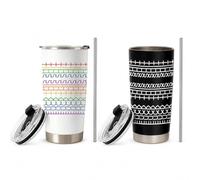 Explcior Secret Message Mugs with Secret Messages - F*ck This Sh*t 20oz Stainless Steel Hidden Code Tumblers with Lids and Straws Funny Adult Coffee Cups for Friends Coworkers Office Gifts