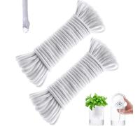 Explcior Self Watering Wick Cord, Moisture Wicking String, Self-Watering Planter Pots for Vacation, DIY Automatic Watering Device System, Plant Feeders Drip Water(60feet,6MM)