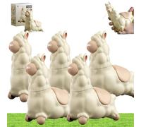 Explcior Spitting Llama Water Toy, Alpaca Interactive Water Sprayer, Funny Spoof Push Water Sprinkler Leak-Proof, Llama Squirt Gun with Head Shaking(5pcs)