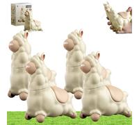 Explcior Spitting Llama Water Toy, Alpaca Interactive Water Sprayer, Funny Spoof Push Water Sprinkler Leak-Proof, Llama Squirt Gun with Head Shaking(4pcs)