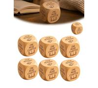 Explcior Wooden Reading Decision Dice 6-Sided Wood Reading Decision Dice for Book Lovers One More chapter KeepReading Stop Readings Funny Book Lovers Gift for Home Office Fathers Day(6psc)