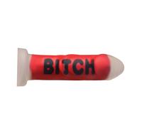 Explicit™ BDSM Dildo with “B*TCH” Inscription - Anal Domination Dildo with Suction Base & Strap-On Ready