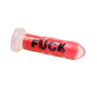 Explicit™ BDSM Dildo with “F*CK” Inscription - Dominant Anal Dildo with Suction Cup & Strap-On Compatible