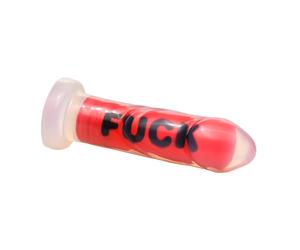 Explicit™ BDSM Dildo with “F*CK” Inscription - Dominant Anal Dildo with Suction Cup & Strap-On Compatible