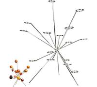 Exploded Fruit Bowl, Exploding Tiered Fruit Bowl Stand, Fireworks On the Dinner Table, Stainless Steel Aesthetic 360° Display Rack, Creative Centerpiece for Home Kitchen Counter Table Decor (Silver)