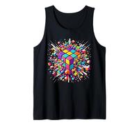 Exploding Cube Speed Cubing Costumes Puzzle Solving Master Tank Top