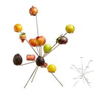 Exploding Fruit Bowl: Exploded Tiered Fruit Bowl Stand, Fireworks On The Dinner Table, Stainless Steel Aesthetic 360° Display Rack, Creative Centerpiece for Home Kitchen Counter & Dining Table Decor