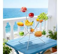 Exploding Fruit Bowl, Fireworks on the Dinner Table, 2026 Floating Style Display Fruits, Creative Fruit Rack Floating Fruits Holder for Kitchen Counter Dining Table Centerpiece Decoration (Silvery)