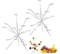 Exploding Fruit Bowl,Fireworks on The Dinner Table,Creative Stainless Steel Fruit Stand,Art Floating Fruit Display,Creative Home Decor Fruits Rack,for Kitchen Dining Table Centerpiece Decor (2 pcs)