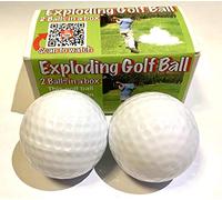 Exploding Golf Ball (2 Balls in a Pack) ~ Exploder Golfing Joke ~ Cloud of Smoke ~ Novelty Stocking Filler