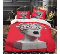 Exploding Head for Boys Girls Duvet Cover Quilt Cover 3D Print Mind Blown Comforter Covers Bedding Set Soft Microfiber with Pillow Cases with Zipper Closure 3 Pieces Single(140x200cm)