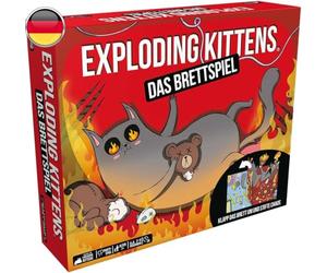 Exploding Kittens, Exploding Kittens: The Board Game, Party Game, 2-6 Players, from 7+ Years, 20 Minutes, German