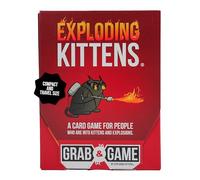 Exploding Kittens - Grab & Game - 2-4 Players - Ages 7+ - 10 Minutes to Play - Travel Sized High Stakes Card Game - Party Game, Family Game Night, Kid and Adult Card Game, Red