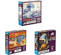Exploding Kittens Jigsaw Puzzle Bundle | Art Selection with Housing Boom Jigsaw Puzzle for Adults, Cat Puzzles for Family Fun & Game Night