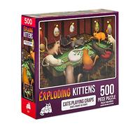 Exploding Kittens Jigsaw Puzzles Age 7+ for Adults -Cats Playing Craps - 500 Piece Jigsaw Puzzles For Family Fun & Game Night